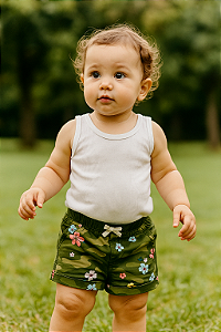 Shorts Carters - Borboletas e Flores