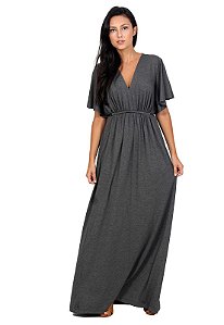 vestido longo preto de malha