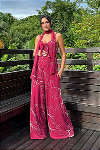 Macacão Gestante Amamentação Estampado Dulce Bossa