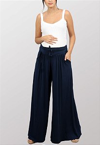 Calça Gestante Pantalona Brisa Marinho