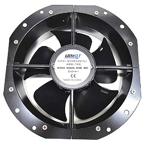 COOLER 220V 254X254X89 - 220V ROLAMENTO 0.42 AMP - 93 WATTS - 2630 RPM 900 CFM - 1530 M3/H - ULTRAR 2 FIOS / SEM CONECTOR