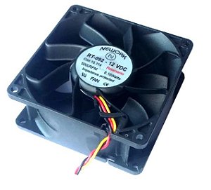 Cooler Nework 12v RT-092 15.114 92X92X38mm ROLAMENTO Amp.: 0,90 RPM 5000 3 FIOS C/ CONECTOR - 923812R