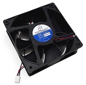 Cooler Adda 24v 12038B-24 D123 120x120x38mm ROLAMENTO Amp.: 0,35A RPM 3200 3 FIOS C/ CONECTOR - 1203824R