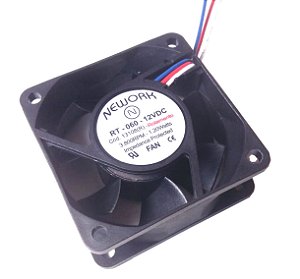 Cooler Nework 12V RT-060 13.108(R) 60x60x25mm ROLAMENTO Amp.: 0,10	RPM: 3800 3 FIOS C/ CONECTOR- - 602512R