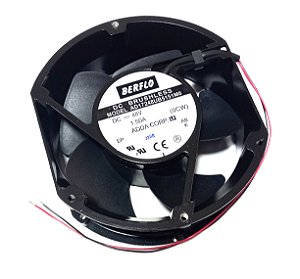 COOLER 48V 172X150X51 MOD AD17248UB - ROLAMENTO 1.50AMP - 72.00 WATTS - 5300 RPM - 417,00 CFM BERFLO 2 FIOS S/ CONECTOR