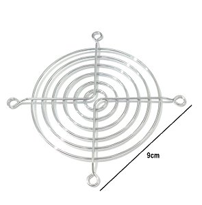 Grade Telinha De Proteção Para Ventoinha Cooler DE 90/92mm S/ PARAFUSO - CROMADA