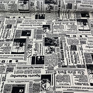Gorgurão Estampado Jornal