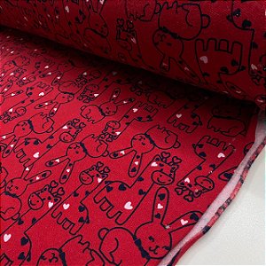 Moletom Estampado Girafinhas E Coelhos