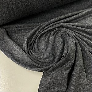Malha de Algodão Cinza Escuro Mescla