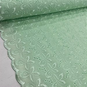 Broderi Verde Água Floral