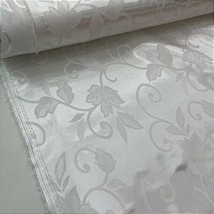 Cetim Brocado 1 Branco