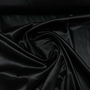 Cetim Com Elastano Preto