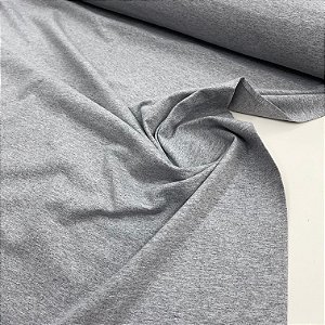 Malha de Algodão Cinza Claro Mescla