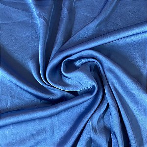 Seda Silk Liso Azul Médio