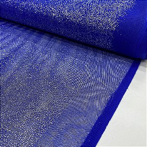 Tule Com Glitter Azul Royal