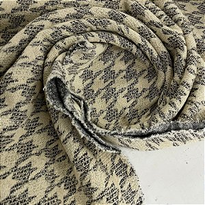 Malha Jacquard Pied de Poule