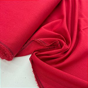 Linho com Viscose Vermelho Rubi