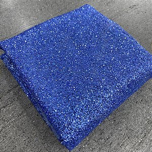 Corte Tule Glitter Explosão Azul  - 1,00m