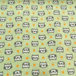 Soft Estampado Gatinho Fundo Verde Claro