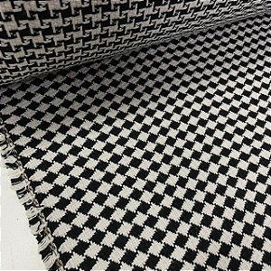 Lã Tweed Balzac Preto com Off White