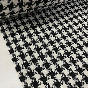 Lã Tweed Dunkirk Off White com Preto
