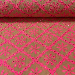 Laise Bordada Bicolor Rosa e Bege