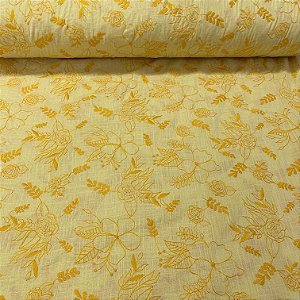 Laise Bordada Bicolor Amarelo com Amarelo