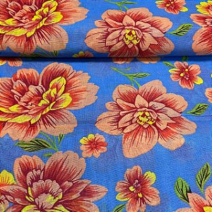 Chita Maxi Floral Azul Céu