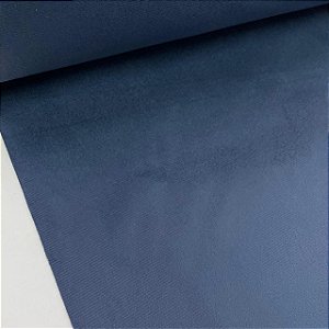 Veludo Suede Azul Cobalto