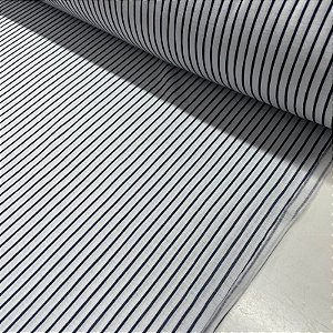 Poliviscose Estampado Listrado Marinho
