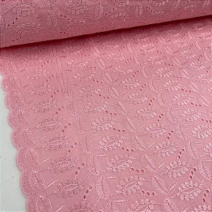 Broderi Rosa Bebê Floral Verão