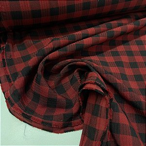 Alfaiataria Stella Xadrez Grande Vermelho e Preto