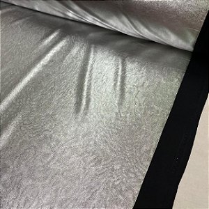 Malha Vinil Preto com Prata