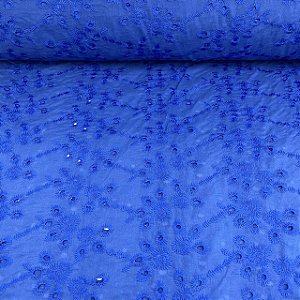 Laise Bordada Azul Royal