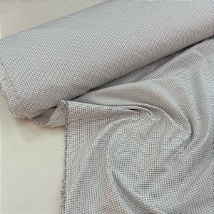 Tricoline Fio 60 Tinto Quadriculado Preto e Branco