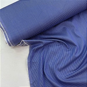 Tricoline Fio 60 Algodão Egípcio Acetinado Azul Forte