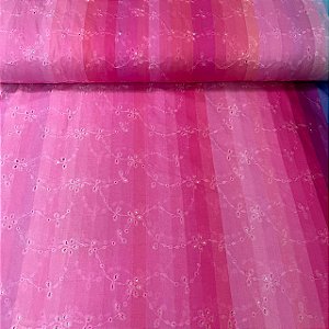 Laise Bordada Multicolor Tons Rosa