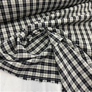 Alfaiataria Premium Stella Xadrez Preto e Branco