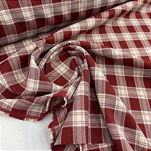 Alfaiataria Premium Stella Xadrez Vermelho e Branco