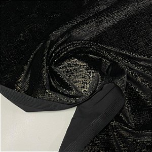 Veludo Zenica Promocional Preto com Brilho Dourado