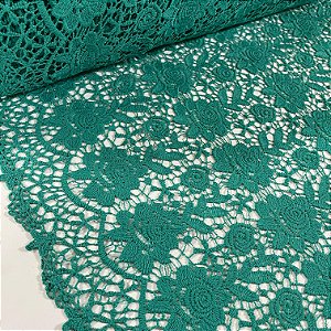 Renda Guipir Verde Esmeralda