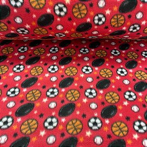 Soft Estampado Esportes Fundo Vermelho