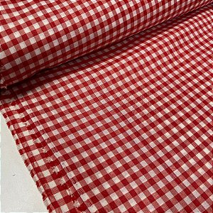 Xadrezinho De Poliéster N2 Vermelho
