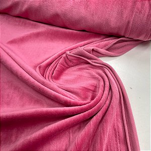 Malha Plush Rosa Chiclete