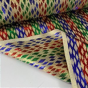Lame Estampado Quadriculado Alegre