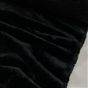 Tecido de Pele Baixa Preta