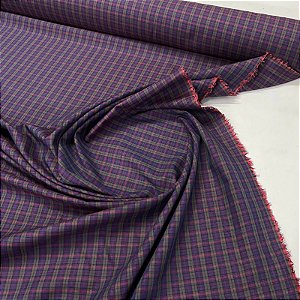 Tricoline Fio 40 Galles Xadrez Roxo Neutro