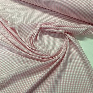 Tricoline Fio 40 Capri Xadrez Rosa Classico