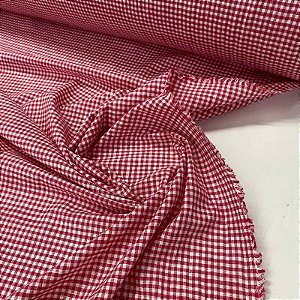 Tricoline Fio Tinto Biarritz Xadrez Vermelho Classico