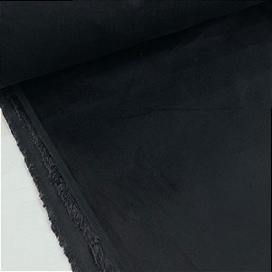 Veludo Liso com Elastano Preto
